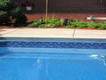 Side view of new pool liner