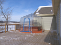 Fabrico Spa Enclosure on Snowy Deck