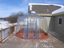 Fabrico Spa Enclosure on Snowy Deck