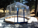 Fabrico Spa Enclosure on Cement Slab in Summer