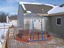 Fabrico Spa Enclosure on Snowy Deck