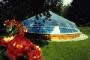 Vinyl Sun Dome on an aboveground pool