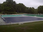 Our pool covers can also be made to work around protrusions on the pool deck.