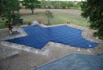 View of newly installed Texas pool cover.