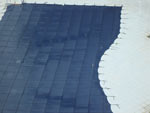 Close Up Of Inground Swimming Pool Cover On Roof