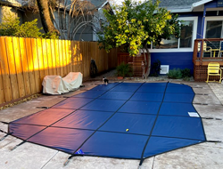 Inground Pool Cover bright blue