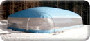 Inflatable pool domes for inground pools