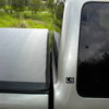 Tonneau edge behind the truck cab